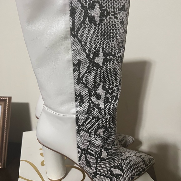 Size 10 Snake print boots from Nordstrom Rack; worn only once - Picture 3 of 4